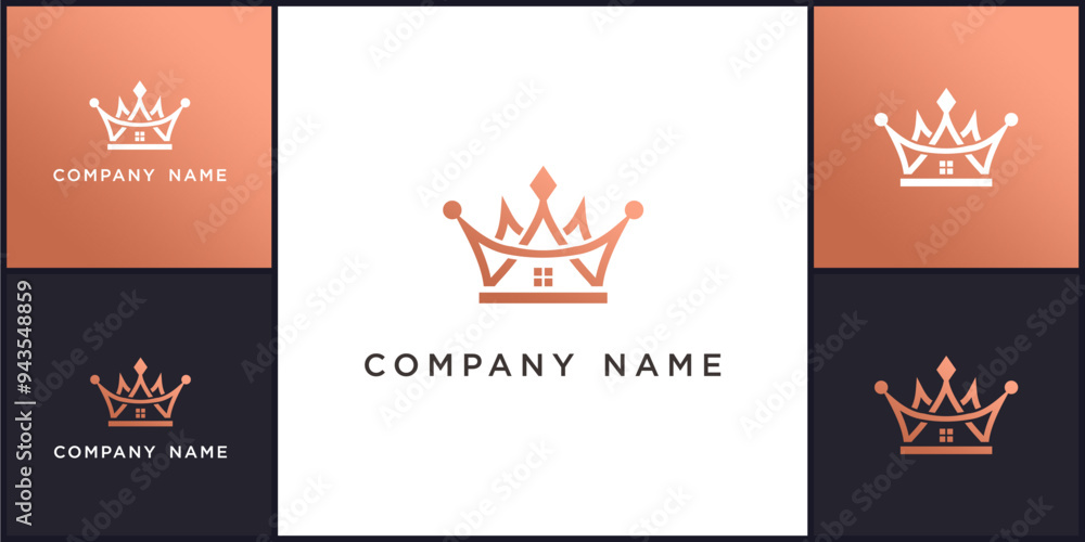 vector of copper gold real estate logo and icons, can be used in various media easily, editable vector of copper gold real estate logo and icons, can be used in various media easily, editable