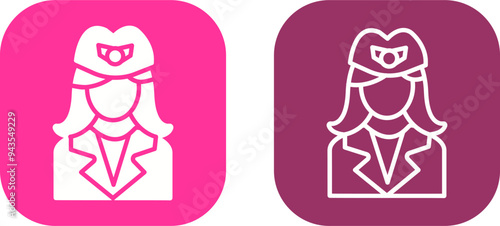 Flight Attendant Vector Icon