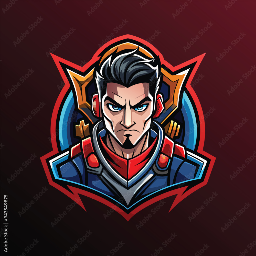 Angry Man mascot logo icon vector design digital technology Angry Man mascot logo icon vector design digital technology