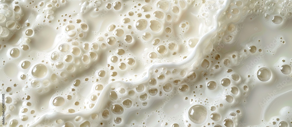 Top view image with frothy milk bubbles forming a striking pattern resembling a creamy cocktail perfect copy space image Top view image with frothy milk bubbles forming a striking pattern resembling a creamy cocktail perfect copy space image