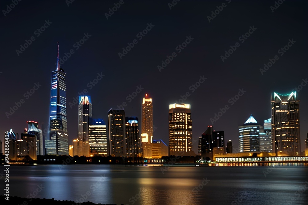 Fototapeta premium view of the Skyline at Night