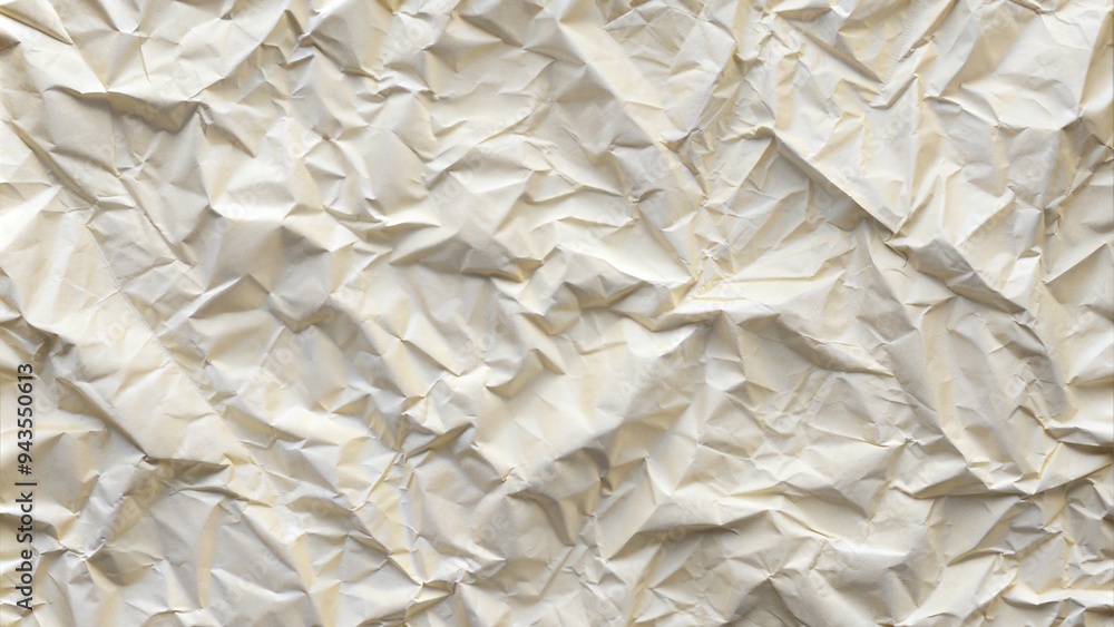 Crumpled Paper Texture in White Representing Creative Process Crumpled Paper Texture in White Representing Creative Process