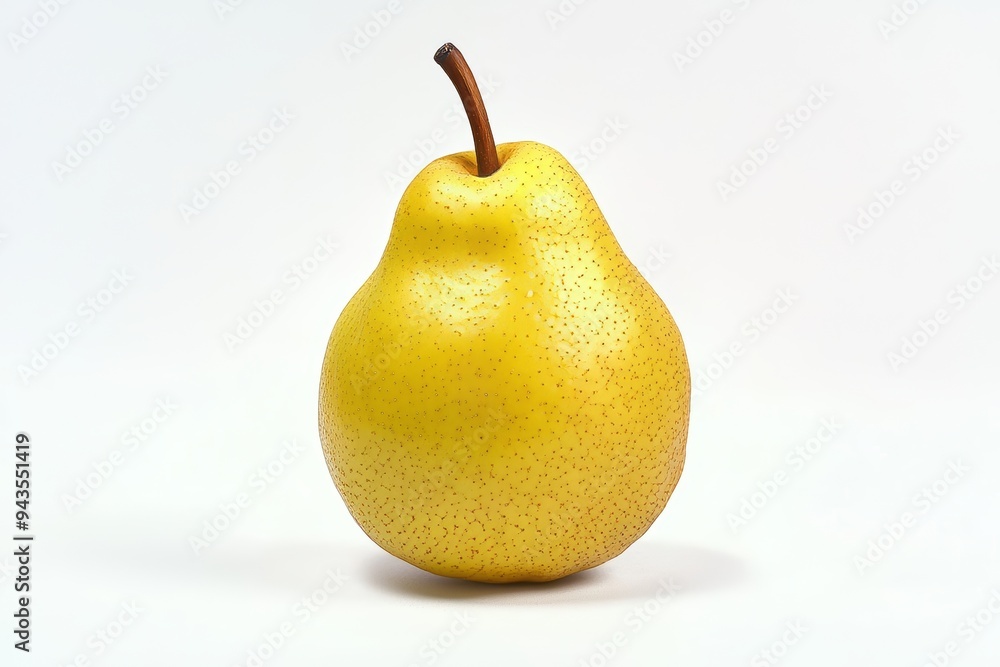 This is an isolated photograph of a ripe yellow pear fruit(pomaceous) sitting on a transparent background. This image represents a healthy tropical fruit concept having a high concentration of This is an isolated photograph of a ripe yellow pear fruit(pomaceous) sitting on a transparent background. This image represents a healthy tropical fruit concept having a high concentration of
