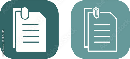 Attached Documents Vector Icon