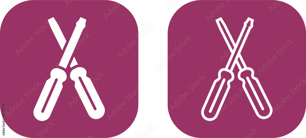 Screwdriver Vector Icon Screwdriver Vector Icon