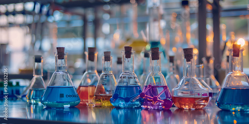 laboratory test tubes, isomers, biochemistry, lab view , vibrant chemicals 