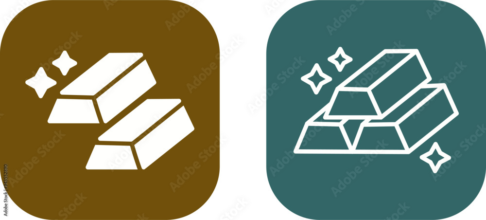 Gold Bars Vector Icon Gold Bars Vector Icon