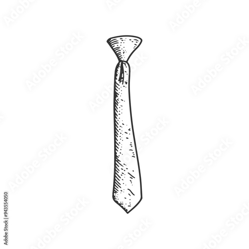 Tie hand drawn vintage engraving. Vector illustration