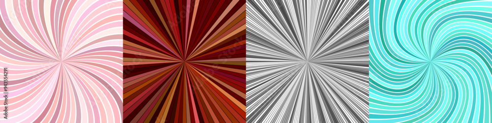 Abstract geometric ray burst background set Abstract geometric ray burst background set