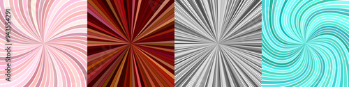 Abstract geometric ray burst background set