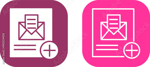 Add Mail Vector Icon