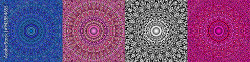 Geometric floral mandala background collection