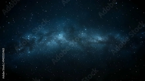 Obraz na płótnie A dark night sky with a dense field of stars and a faint milky way. w salonie