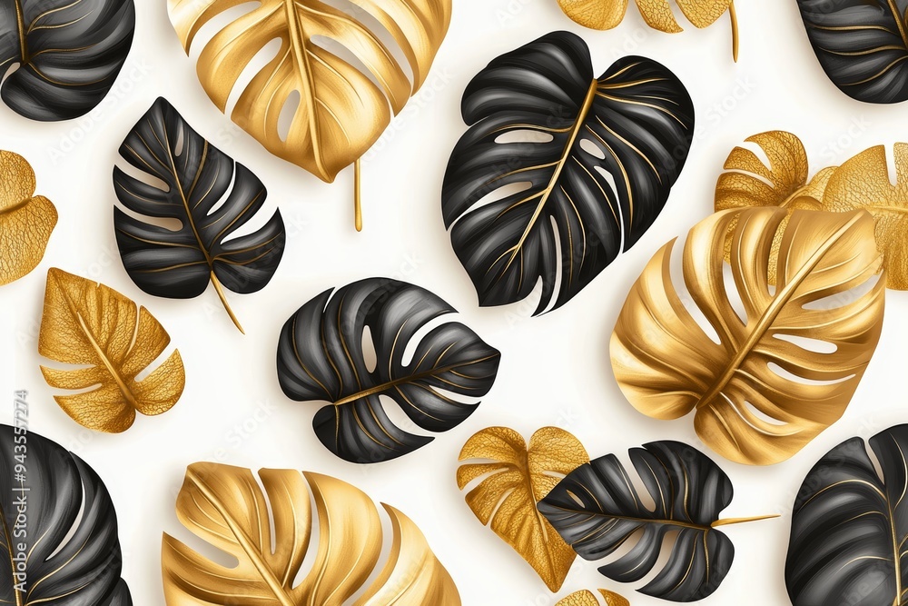 The stunning gold leaves and black stems of a flower for luxury decoration element are isolated on a shiny botanical plant, a beautiful summer bouquet. The stunning gold leaves and black stems of a flower for luxury decoration element are isolated on a shiny botanical plant, a beautiful summer bouquet.