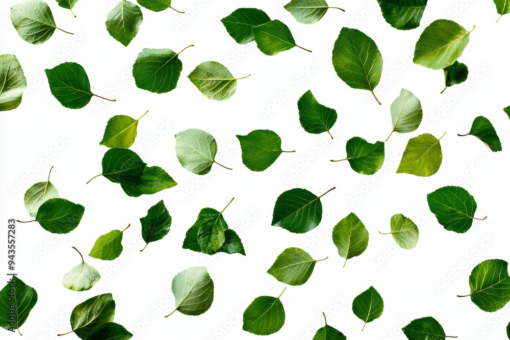 The background is an abstract image of green leaves falling and flying. The border element is a tropical leaf, fresh foliage and organic herbs arranged into waves and swirls made of organic herbs. The background is an abstract image of green leaves falling and flying. The border element is a tropical leaf, fresh foliage and organic herbs arranged into waves and swirls made of organic herbs.