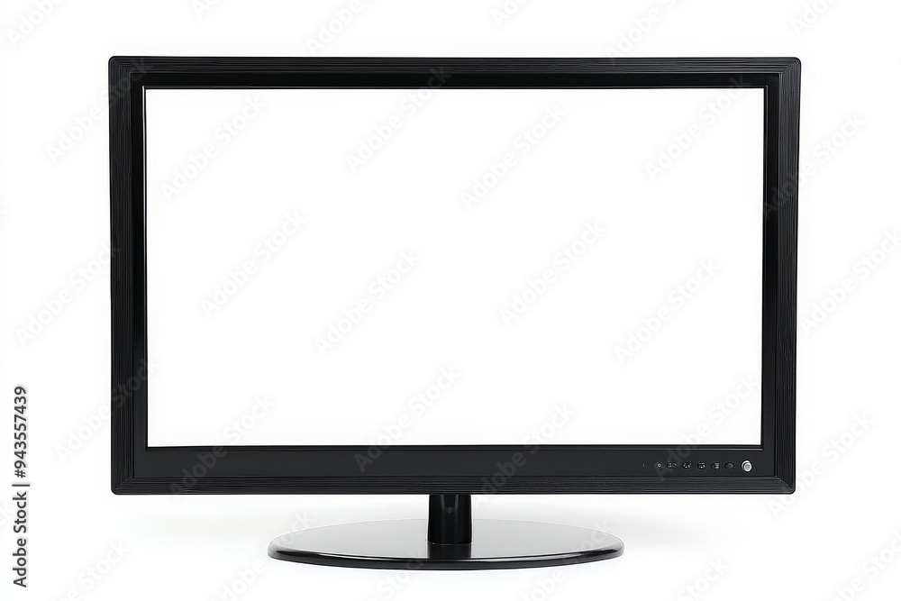 Having an empty monitor screen with an isolated background, a flat view of a computer screen showing details, an electronic device to convey information. Having an empty monitor screen with an isolated background, a flat view of a computer screen showing details, an electronic device to convey information.