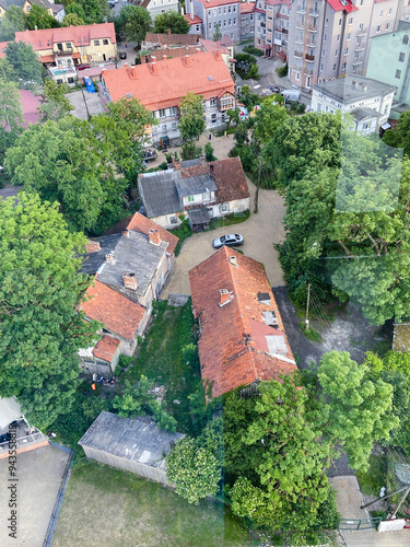 top view of houses in Zelenogradsk town photo