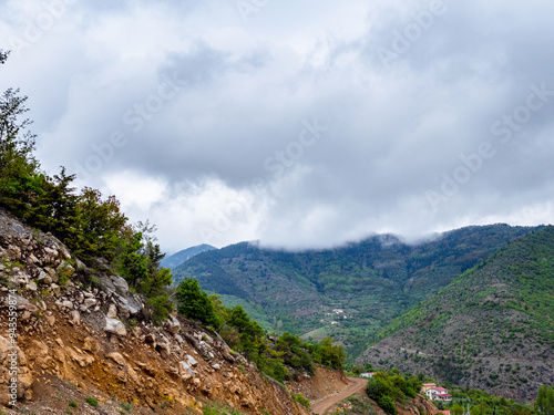 cloudy sky over mountains near Karaca Cave, Turkey photo