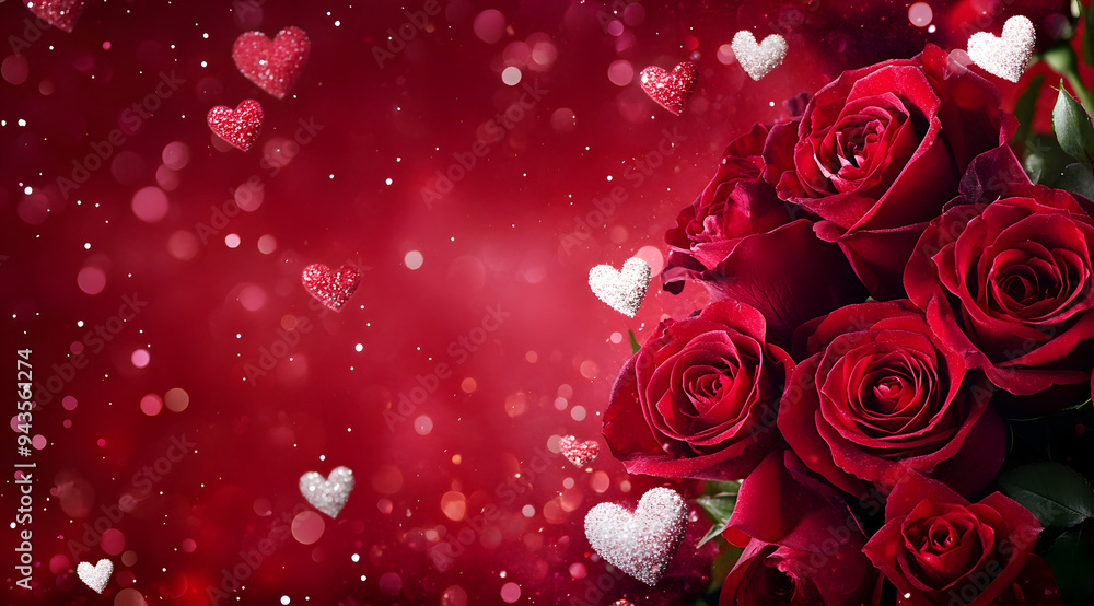Red Roses Framed by Heart Shapes and White Sparkles on a Romantic Background, Capturing the Essence of Love, Passion, and Romance in a Visually Striking Composition, Perfect for Illustrating Themes of Red Roses Framed by Heart Shapes and White Sparkles on a Romantic Background, Capturing the Essence of Love, Passion, and Romance in a Visually Striking Composition, Perfect for Illustrating Themes of