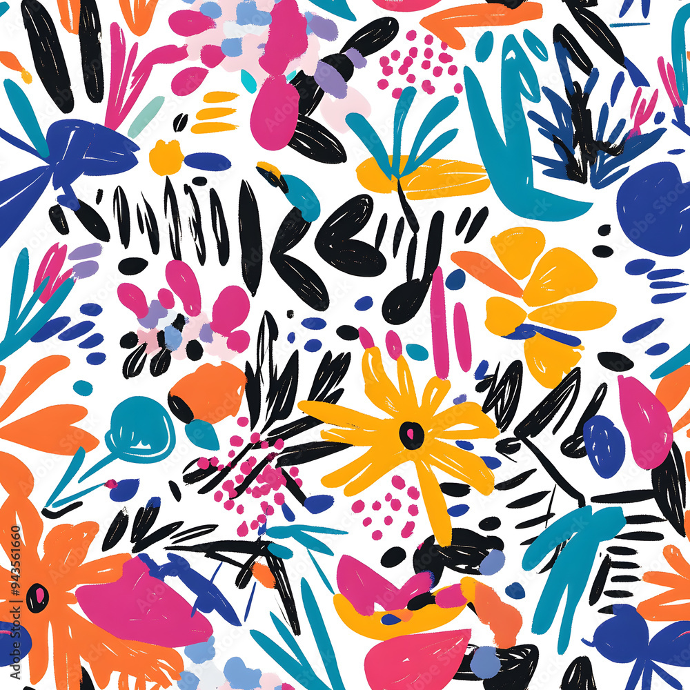floral and leaf seamless patterns in doodle-style tile designs with graphic format. floral and leaf seamless patterns in doodle-style tile designs with graphic format.
