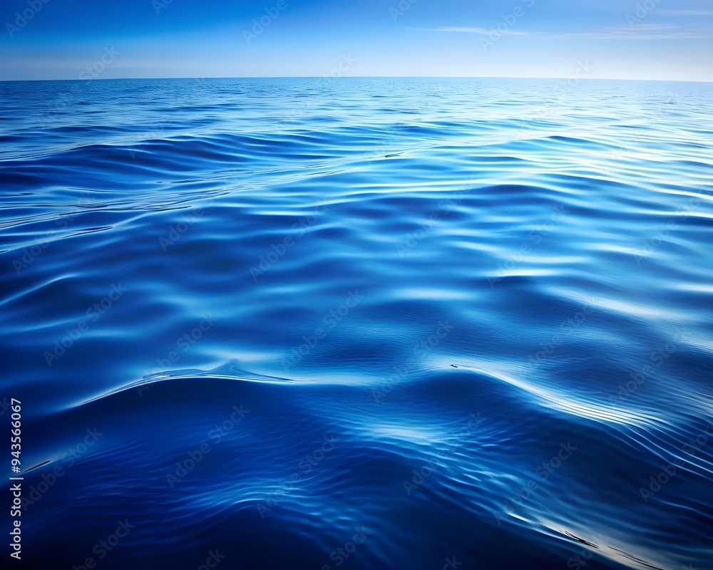 Naklejka premium High-Speed Close-Up of Blue Water Splashing with Droplets in Motion, Crystal Clear Reflection 