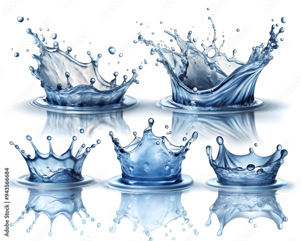 High-Speed Close-Up of Blue Water Splashing with Droplets in Motion, Crystal Clear Reflection High-Speed Close-Up of Blue Water Splashing with Droplets in Motion, Crystal Clear Reflection High-Speed Close-Up of Blue Water Splashing with Droplets in Motion, Crystal Clear Reflection High-Speed Close-Up of Blue Water Splashing with Droplets in Motion, Crystal Clear Reflection