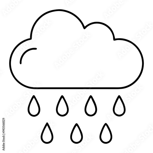 Cloud with Rain Icon