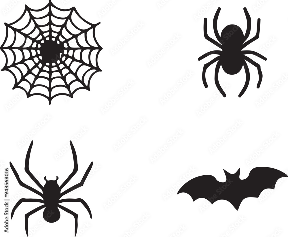 Playful and spooky Halloween icon collection Playful and spooky Halloween icon collection