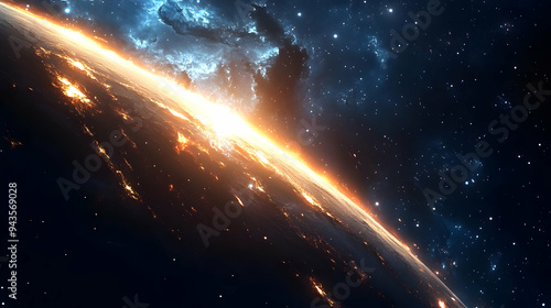 A distant planet with a glo...