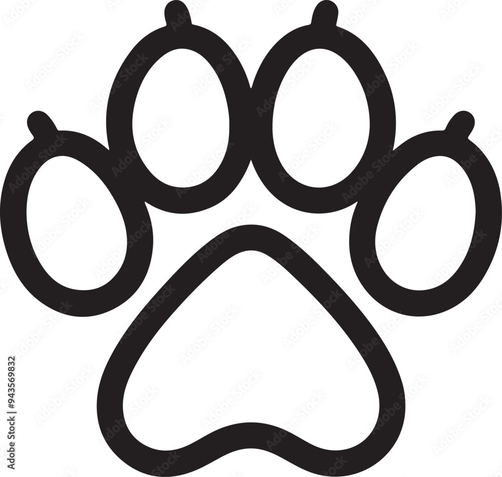 Illustration of a cat paw.