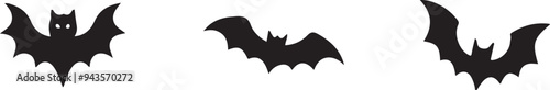 Bat Silhouette Icon.