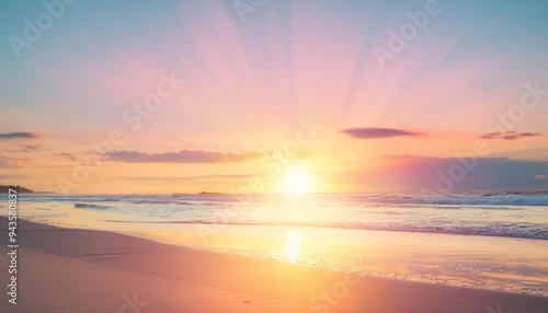 beautiful sunset on the beach pastel tone vintage filter abstract style nature background outdoor