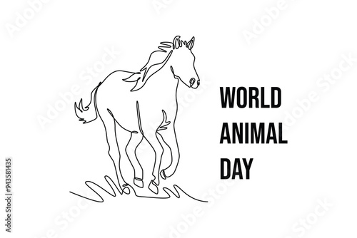 Simple continuous line drawing off animals group. Animals minimalist concept. Single line draw design vector