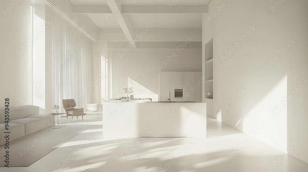 A modern minimalist white studio featuring a kitchen that is both functional and stylish. --ar 16:9 --v 6.1 Job ID: ca6468a6-b26b-416d-b397-459c6380f945 A modern minimalist white studio featuring a kitchen that is both functional and stylish. --ar 16:9 --v 6.1 Job ID: ca6468a6-b26b-416d-b397-459c6380f945