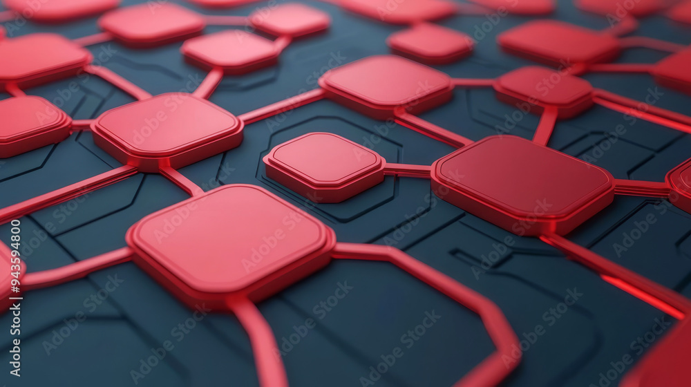 Obraz premium Data mining, abstract technology grid, 3D illustration