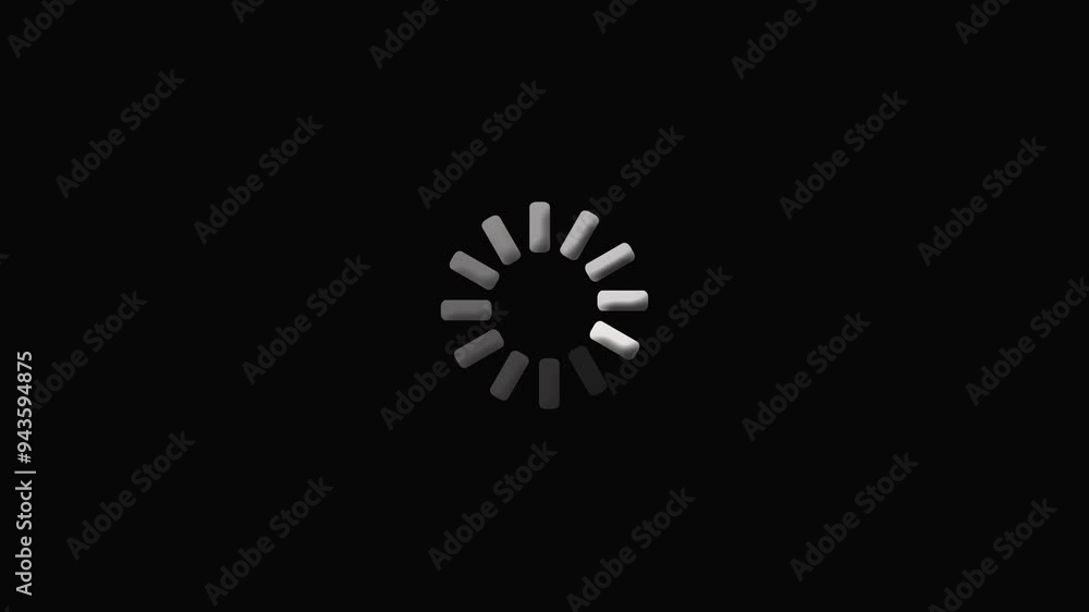 Circle Loading icon loop out animation on black background Circle Loading icon loop out animation on black background