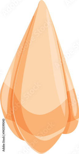 Chicken fillet icon cartoon style, raw meat hanging from top, protein source for cooking