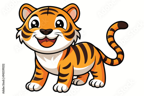 Photography Friendly tiger  silhouette vector illustration J.eps