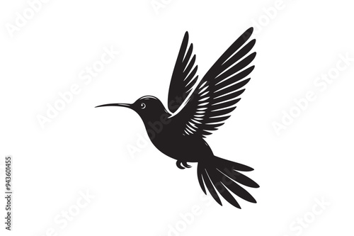 Hummingbird silhouette vector illustration