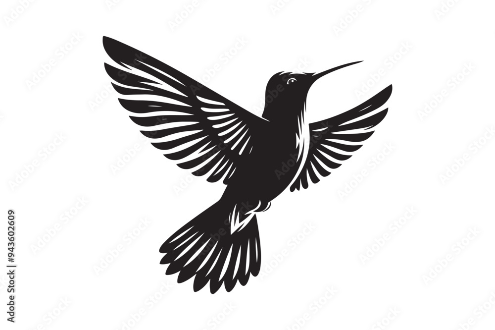 Hummingbird silhouette vector illustration Hummingbird silhouette vector illustration