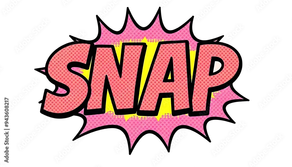 SNAP speech explosion bubble exclamation cloud isolated on a white background SNAP speech explosion bubble exclamation cloud isolated on a white background