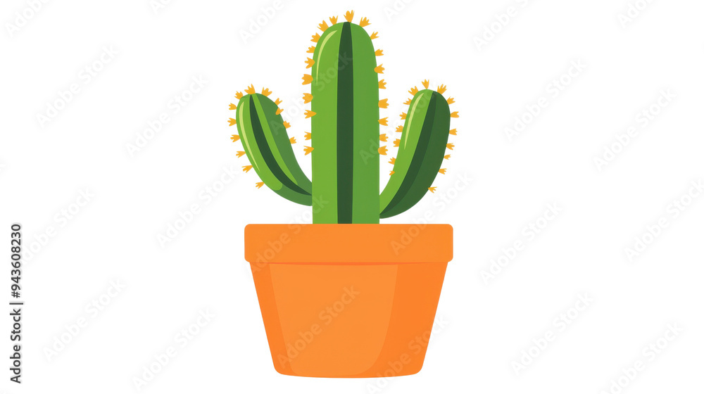 Vibrant cactus in an orange pot, perfect for home decor and gardening themes. A stylish plant choice for modern interiors. Isolated on transparent background. Vibrant cactus in an orange pot, perfect for home decor and gardening themes. A stylish plant choice for modern interiors. Isolated on transparent background.
