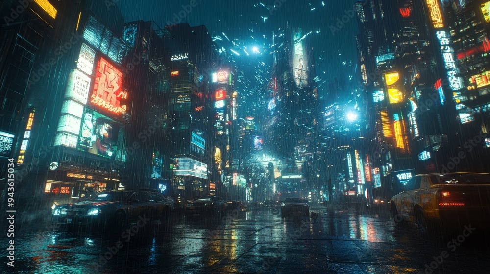 A futuristic city after a catastrophic event, with holographic debris floating in the air, neon blue lighting, steampunk elements mixed with technology, 3D render, highly detailed. A futuristic city after a catastrophic event, with holographic debris floating in the air, neon blue lighting, steampunk elements mixed with technology, 3D render, highly detailed.