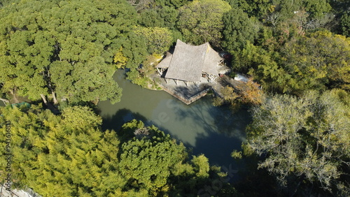 Photography Fangta garden Aerial photography  shanghai city