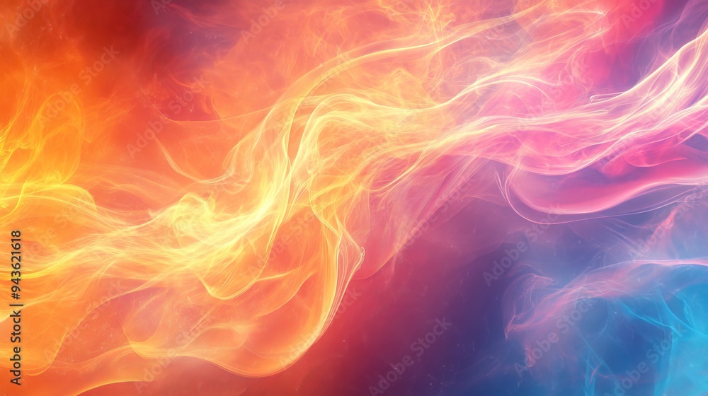 Fototapeta premium Shimmering background featuring a virtual flame design, rendered as a graphic vector illustration. 