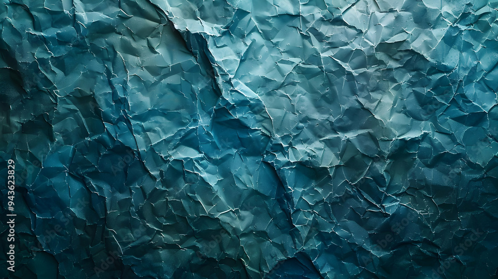Crumpled Blue Paper Texture: A Background of Deep Hues and Intricate Wrinkles Crumpled Blue Paper Texture: A Background of Deep Hues and Intricate Wrinkles