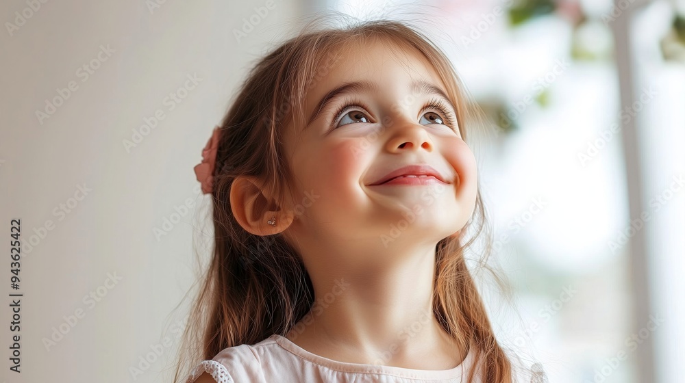 A Joyful Moment Captured in a Bright Indoor Setting A Joyful Moment Captured in a Bright Indoor Setting