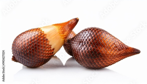 salak salacca zalacca or snake fruits isolated on white photo