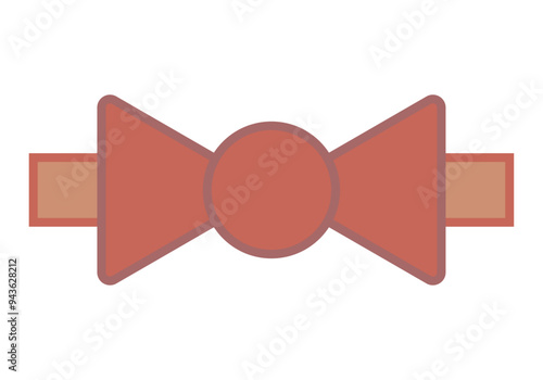 Lazo rojo elegante en fondo blanco