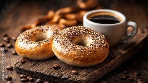 Bagel w/ coffee